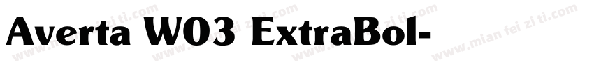 Averta W03 ExtraBol字体转换